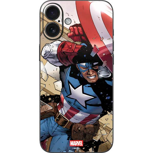 Marvel Captain America Epic Shield Break iPhone 16 Plus Skin